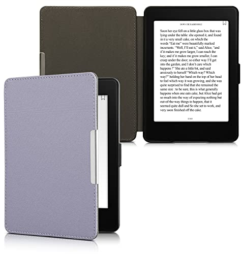 kwmobile Coque liseuse Compatible avec Amazon Kindle Paperwhite - Coque avec Rabat magnétique en Nylon pour liseuse