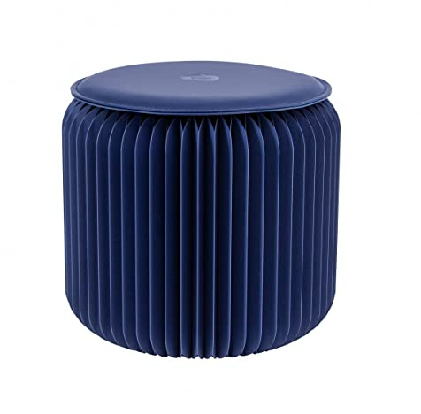 STOOLY - Sgabello pieghevole - in cartone riciclabile (Bleu de Paris, 28 cm)