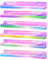 FFowcye 6 pezzi acrilico arcobaleno, mensola da parete da 15 pollici iridescente, supporto da parete per colori, colori tatuaggi, oli essenziali, trucco, profumo