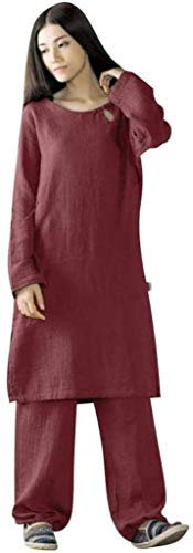 Conjunto de Uniforme de Tai Chi de Cuatro Estaciones, Traje de Artes Marciales Wome Hombres Damas Traje de Tai Chi Algodón Traje de Artes Marciales Traje de Meditación Zen Chino Tradicional, Traje de