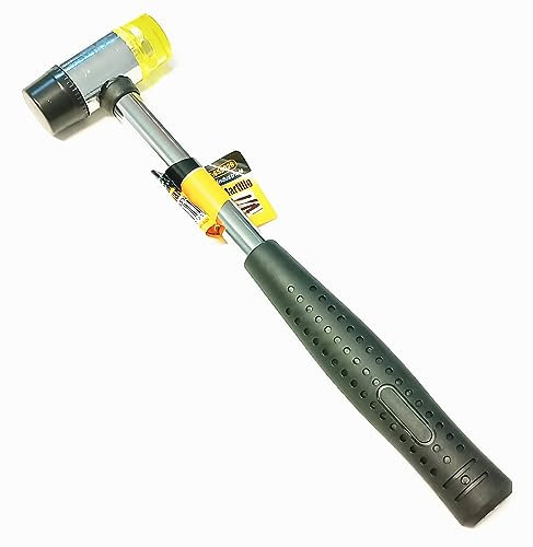 Bossram Martello Antirimbalzo di Gomma Doppio con Impugnatura Antiscivolo 25mm 173 grammi