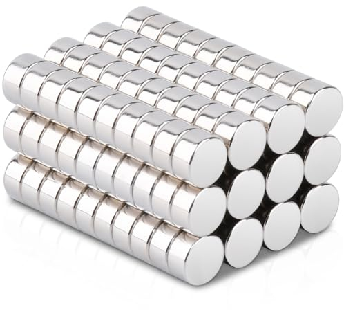 FPMYB 120PC Imanes de Neodimio 6 x 3 mm, Imán Pequeño Redondo Imanes para Frigorífico, Pizarras Blancas, Fotos, Notas, Pizarra Magnética, Manualidades, Oficina Pinboard (Plata)