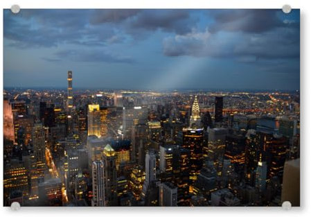 artboxONE Acrylglasbild 60x40 cm Städte/New York Manhattan @ Night - Bild New York Amerika bei
