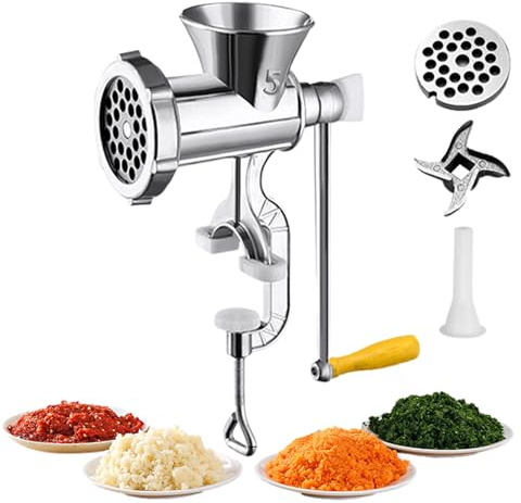 Manual Meat Grinder - High Performance Sausage Machine, Manual Meat Grinder |.Manual Meat Grinder, Non-Slip, Removable Design, Any Meat, Kitchen, Manual Meat Grinder, Non-Slip