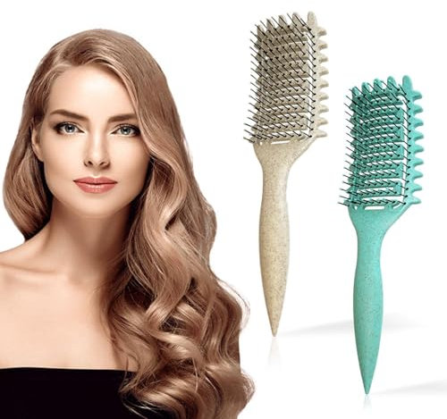 Spazzola Per Capelli Districante Da 2 Pezzi, Pettine Arricciacapelli Cavo, Pettine Districante Per Donna, Pettine Per Styling, Pettine Per Capelli