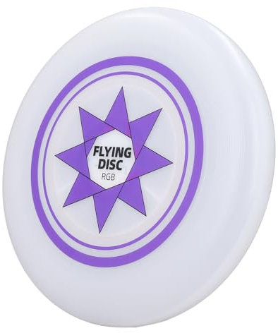 Annadue Glow Flying Disc RGB LED Flying Disc Stufenlos Dimmbares Timing, 8 Schillernde Farbmodi, USB C Aufladung, Leuchtet Im Dunkeln mit Weicher Gummiabdeckung