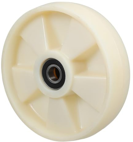 Rueda de Transpaleta de Nailon 200x50 MM con Eje 47mm | Rueda Transpaleta, Incluye Rodamientos de Bolas, Diseño Giratorio para Carretilla Industrial