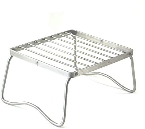 XWBLDBDFC Barbecue de camping portable en acier inoxydable - Barbecue pliable - Barbecue compact pour pique-nique, randonnée, jardin, survie - 23 x 19,5 cm