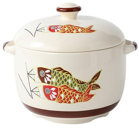 Ceramic Soup Tureen Porcelain Soup Bowl Soup Pot for Restaurant Home Kitchen Warming Pot Decoration, Soup Tureen
