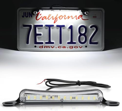 JinRui-T LED Number Plate Light 12V License Plate Light License Plate Lamp Taillight for Car Trailer UTV ATV Truck RV Boat