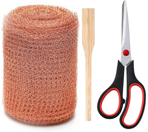 DBALL Kupfernetz 10mx127mm Schneidbar Kupferdraht Gegen Schnecken Kupfergeflecht Zur Schädlingsbekämpfung Schnecken Ratten Vögel Nagetiere Reinigung Grillnetze