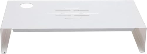 Monitorständer, Monitorständer-Riser, Monitorständer Für Schreibtisch, Monitorständer Mit Aufbewahrung, Mehrzweck-Desktop-Organizer-Riser, Computermonitorständer, Multif, White, 50cm*20cm*8cm