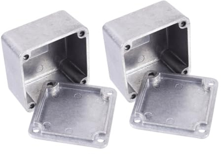 YARNOW 2stücke Aluminium Effektpedal Gehäuse Leichtes Robustes Stompbox Gehäuse Mit Glatter Oberfläche Diy Lackierbar Für Gitarren Basspedale Für Musiker Und Live-auftritte