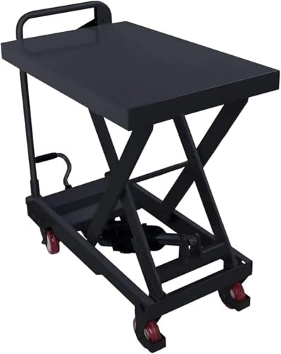 DGOINGPI carrellino cucina Forbice idraulica Capacità 500 libbre, Carrello elevatore Carrello Altezza di sollevamento 28,5 pollici, elevabile Carrello