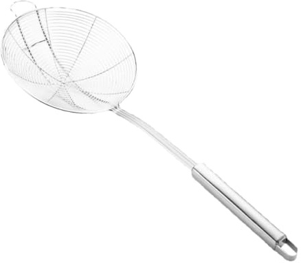 VALICLUD Colador De Cocina Tipo Araña Acero Inoxidable Grande Con Gancho Cuchara Coladora Ranurada Utensilio Para Freír Alimentos Hogar Restaurante Cocina Profesional