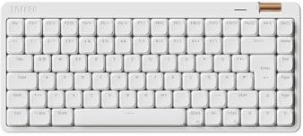LOFREE Flow Lite84 Tasten Low Profile Mechanische Tastatur (Deutsches Layout QWERTZ) - Kabellos Bluetooth/2.4G/Kabel, Swappable mit Specter Linearen Switches, Wiederaufladbar - Für Win&Mac (Weiß)
