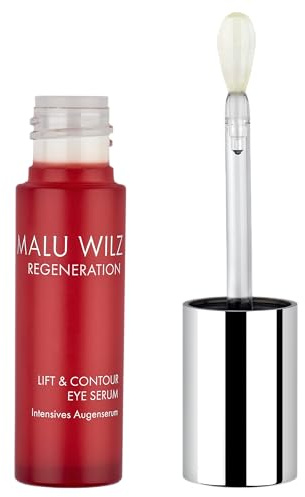 Malu Wilz LIFT & CONTOUR EYE SERUM – Anti-Aging Augenserum mit Peptiden, Q10 & Pfirsichkernöl, kühlender Keramik-Applikator, gegen Falten, Schwellungen & Augenringe, 12 ml, vegan