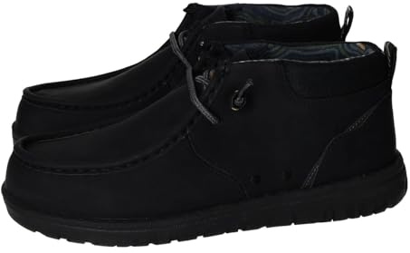 Jeep JM52112A Botines Casuales Hombre Jeep Negros con Suela Dentada Antideslizante y Ajuste con Cordones Hombre Botas-Botines