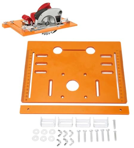 Piastra base per SEGAS circolare, guida per SEGAS circolare da taglio 28 x 20 cm Mini banchi per lavorazione del legno adatti Piastra ribaltabile per router Rifinitura