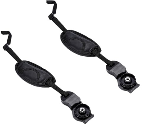 CALLARON Cinturino da Polso per Macchina Fotografica in Pu e Tessuto Antiscivolo Nero, 2 Pezzi, Comodo da Indossare e Protegge la Fotocamera