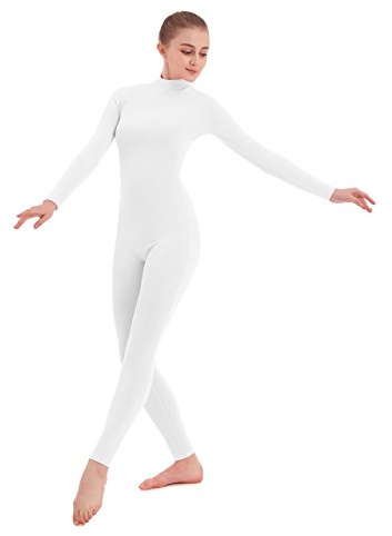 SUPRNOWA Full Body Unitard Turtleneck Spandex Footed/Footless Long Sleeve Unisex