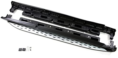 J&J AUTOMOTIVE Marche-Pieds Latéraux pour Mercedes ML W166 2011-2019 / GLE 2015-2019, Lot de 2 Pcs (Gauche et Droite), Antidérapant, Aluminium