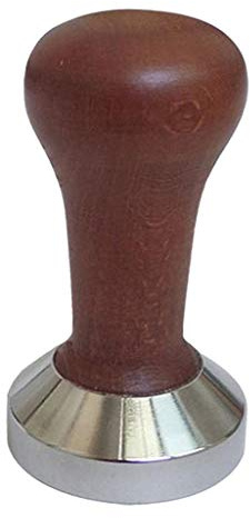 LOVIVER 49-58mm Wooden & Steel Coffee Tamper Machine Stainless Steel Coffee Tamper with Wooden Handle, Barista Espresso Base Coffee Bean Press, Kitchen Brew for Cafes and Coffee Lovers