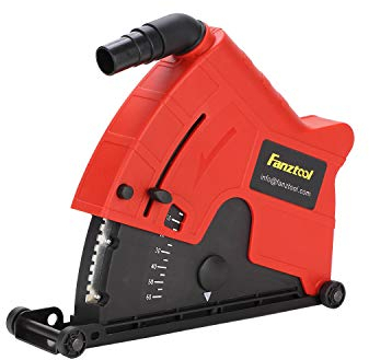 FANZTOOL Absaughaube Winkelschleifer 230 zum Trennen, Flex-Absaugung für Mauernutfräse, Passend für Verschiedene Profi-Winkelschleifer, mit Werkzeuglosverstellbare Schutzhaube, Trennscheiben-Ø 230 mm