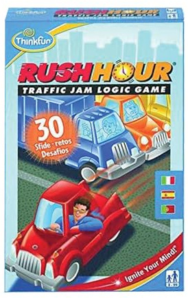 ThinkFun - Rush Hour Travel, Gioco da Tavolo da Viaggio per Tutta la Famiglia, 1+ Giocatori, Idea Regalo per Bambini e Ragazzi 8+ Anni, Edizione in Italiano
