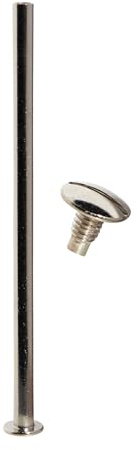 LEO’s - 100 Stück Premium Buchschrauben 80 mm in Silberfarben - Buchbinderschrauben Buchnieten vernickelt - Schraubnieten Chicagoschrauben mit 5 mm Schaftdurchmesser - Buch Nieten zum Schrauben