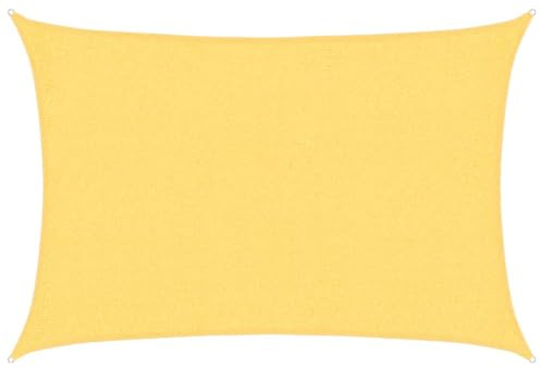vidaXL Toldo Parasol Lona Protector Solar Sombra de Patio Jardín Terraza Balcón Parque Infantil Exterior de Vela Beige HDPE 160 g/m² 2x2,5 m