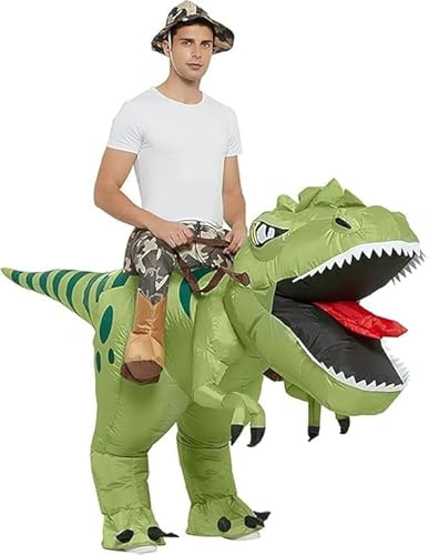 FXICH costume dinosaure gonflable pour adulte,costume dinosaure gonflable pour Halloween,costume gonflable pour déguisement,jeu rôle,fête,costumes Noël,pour 150-190cm