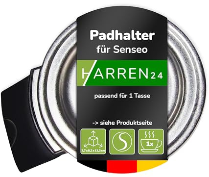 Harren24 Porte-dosette HD5009/01 pour 1 tasse compatible avec la machine à café à dosettes Philips Senseo Original (Plus) HD6552 - HD6556, HD7803 - HD7806, HD7810 - HD7819, CSA210
