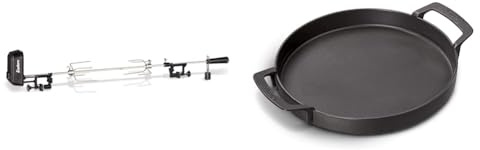 Enders Grillspieß Pro, edelstahlfarben & Switch Grid Pfanne, aus Gusseisen, Gasgrill mit Rost-in-Rost System, Grill-Rost-Zubehör, Gasgrills Monroe, Kansas, Boston, #7792