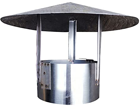 OUSIKA Edelstahl-Schornsteinhaube, Rohr-Regenschutz-Schutzkappe, die Dachhaube for die Kanalisierung von Lüftungskappen, Regenhut, Haube beendet Schornstein (Size : 10cm)
