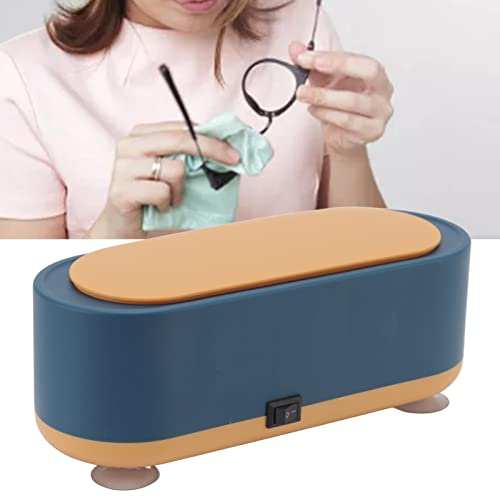 Máquina de Limpieza Ultrasónica, Limpiador Sónico de Joyería, Máquina de Limpieza de Reloj Portátil y de bajo Ruido para Anillo de Joyería, Retenedor de Plata, Anteojos, Relojes, (Azul)