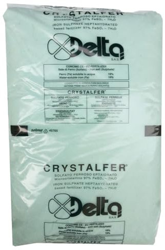 La zappa Solfato di ferro concime rinverdente per prato fertilizzante antimuschio 25 kg