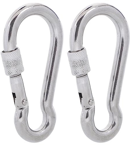 Mousquetons en acier inoxydable 316, mousquetons robustes, mousquetons porte-clés, mousqueton à ressort multifonction pour laisse de chien, camping en plein air, balançoire, hamac SEPWIK