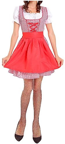 Trachtenmode Exklusives Designer Stehkragen Midi Dirndl Stella inkl. Spitzen Dirndlschürze und Charivari Gr. 34-54 Dirndelkleider für Frauen Mädchen Oktoberfest Outfit Dirndlkleid Trachten Kleid A044