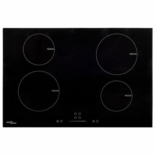 GuyAna Placa de inducción con 4 quemadores control táctil 77 cm 7000 W Encimera Gas Natural Quemadores Cocina Gas