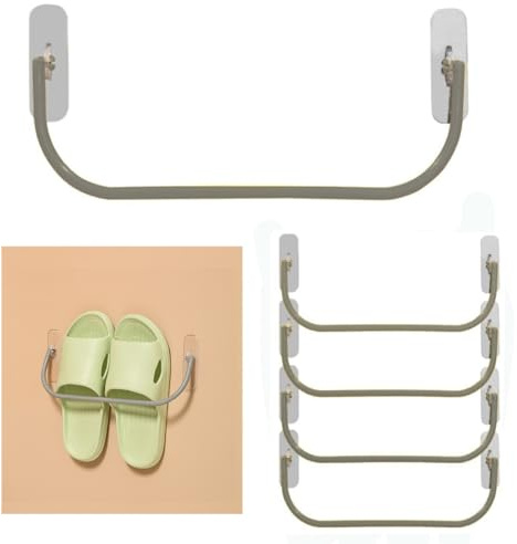 Eruceky 5 Stück Schuhregal zur Wandmontage, faltbarer Schuhhalter hängen Set, aufbewahrungsregal ohne Bohren (Grau)