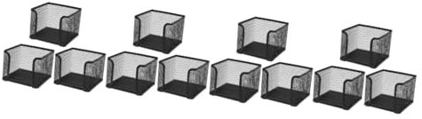 Lurrose 12stücke Mesh Zettelbox Für Schreibtisch Praktischer Organizer Für Notizen Und Büromaterialien Stilvolle Und Funktionale Bürobedarfslösung