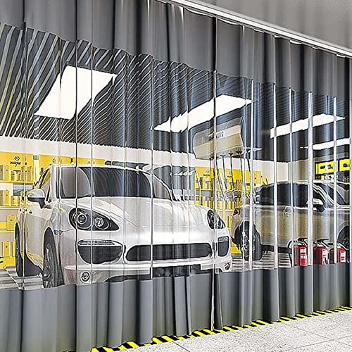 Transparente wasserdichte Outdoor-Planen-Vorhänge mit Ösen, 3,5 x 2,5 m, ideal für Pergola, Veranda, Pavillon und Terrasse, transparenter PVC-Kunststoff, wetterfeste Trennwände