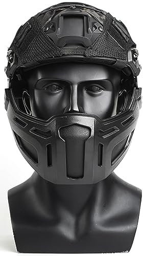 Fotrsta Airsoft Paintball Helm Set Mit Vollgesichtsmaske Und Visier, Full-Wrap Military Paintball Schutz Kombination Mit Abnehmbarer Schutzbrille Schutzhelm Für CQB Schießen Und Jagd