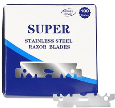 Bartschneider, Schnurrbartschneider, Ersatz-Rasierschneider 100X - Ersatzschneider für Bartschneider aus Edelstahl, Bartschneider für Schnurrbart-Rasierer