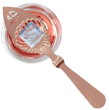 Tioheam Absinthe Dripper, Drinking Filter Spoon with Hollow Design, Kitchen Bar Tool Absinthe Fountain Spoon Stainless Steel Slotted Serving Spoons for Kitchen Restaurant