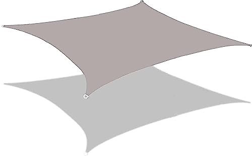 Large 13X13FT Rectangle Outdoor Sun Shade Sail Waterproof 98% UV Block Water Resistant Canopy for Garden Patio High Sun Protection & Extra Large Size
