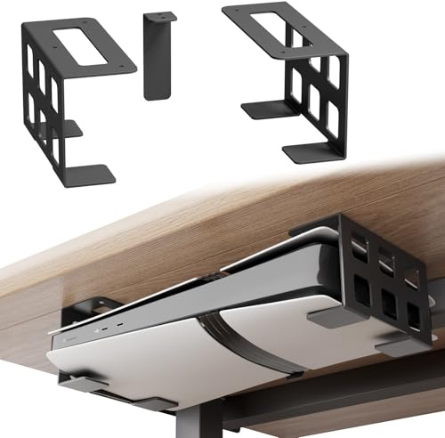 sciuU Support sous Bureau/Mural Compatible avec PS5 Digital, Xbox Series S | Acier Montage sous Bureau / Mur - Compatible avec PlayStation 5 PS5 Slim / Pro Digital, PS4, Xbox Series S