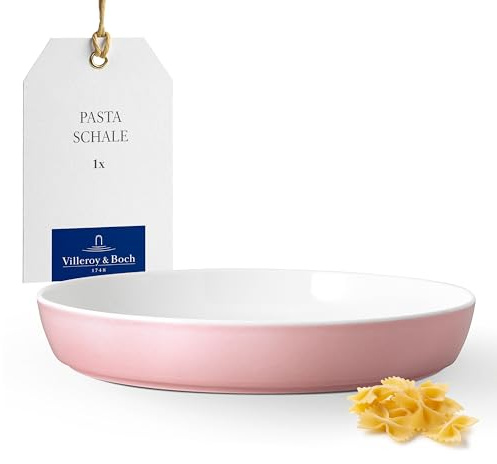Villeroy & Boch - Memphis Collection Pastaschale Tief Rosa, Spülmaschinenfest, Mikrowellensicher, Tiefer Teller für Pasta und Nudeln, Pastateller Keramik, Bowl, Schüssel, Premium Porzellan