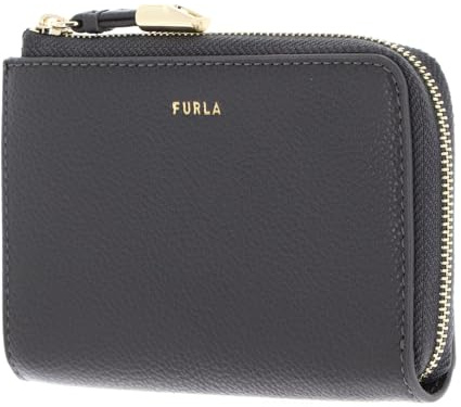 Furla Leder Kartenhalter Vitello Night Goccia Card Case Urban Gray grau